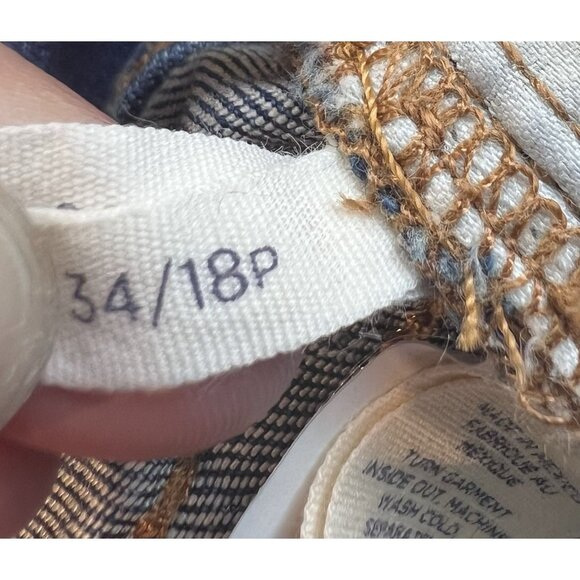 Caslon Vista Wide Leg Kick Out Crop Stretch Denim Slimming Women’s Sz 34 Petite - Picture 5 of 9